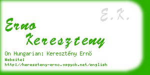 erno kereszteny business card
